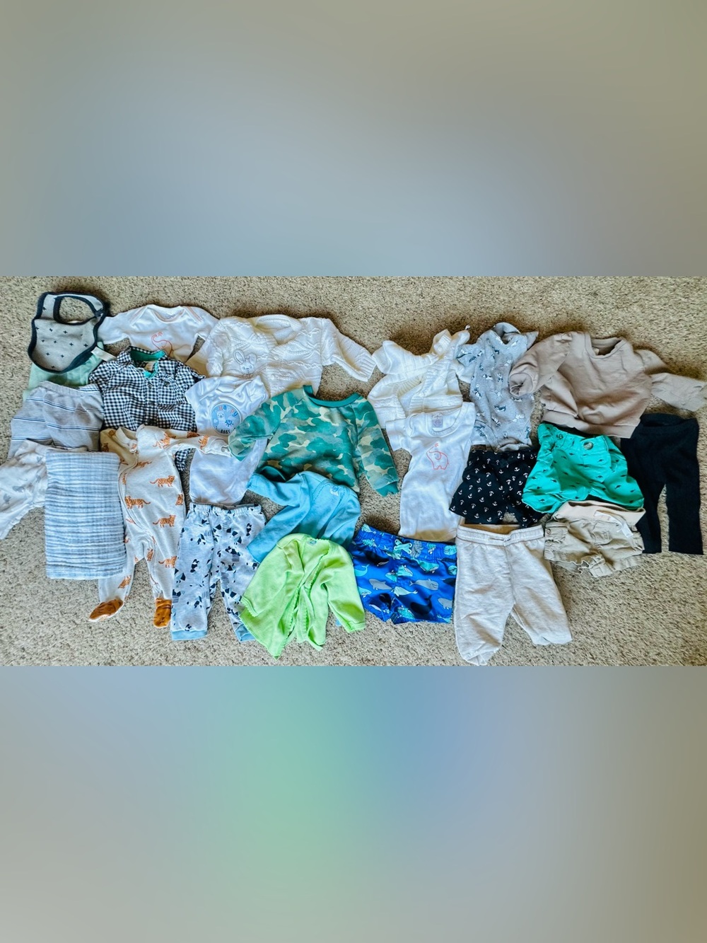 Huge 24 items 3-6 Month Baby Boy Bundle -Including Knitted Sweaters & Swaddle